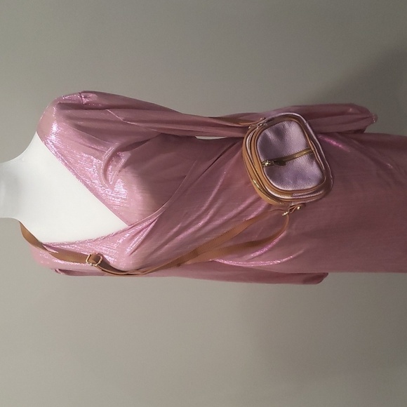 Valentina LEATHER CROSSBODY PINK PURSE ITALY NWOT - Picture 2 of 11